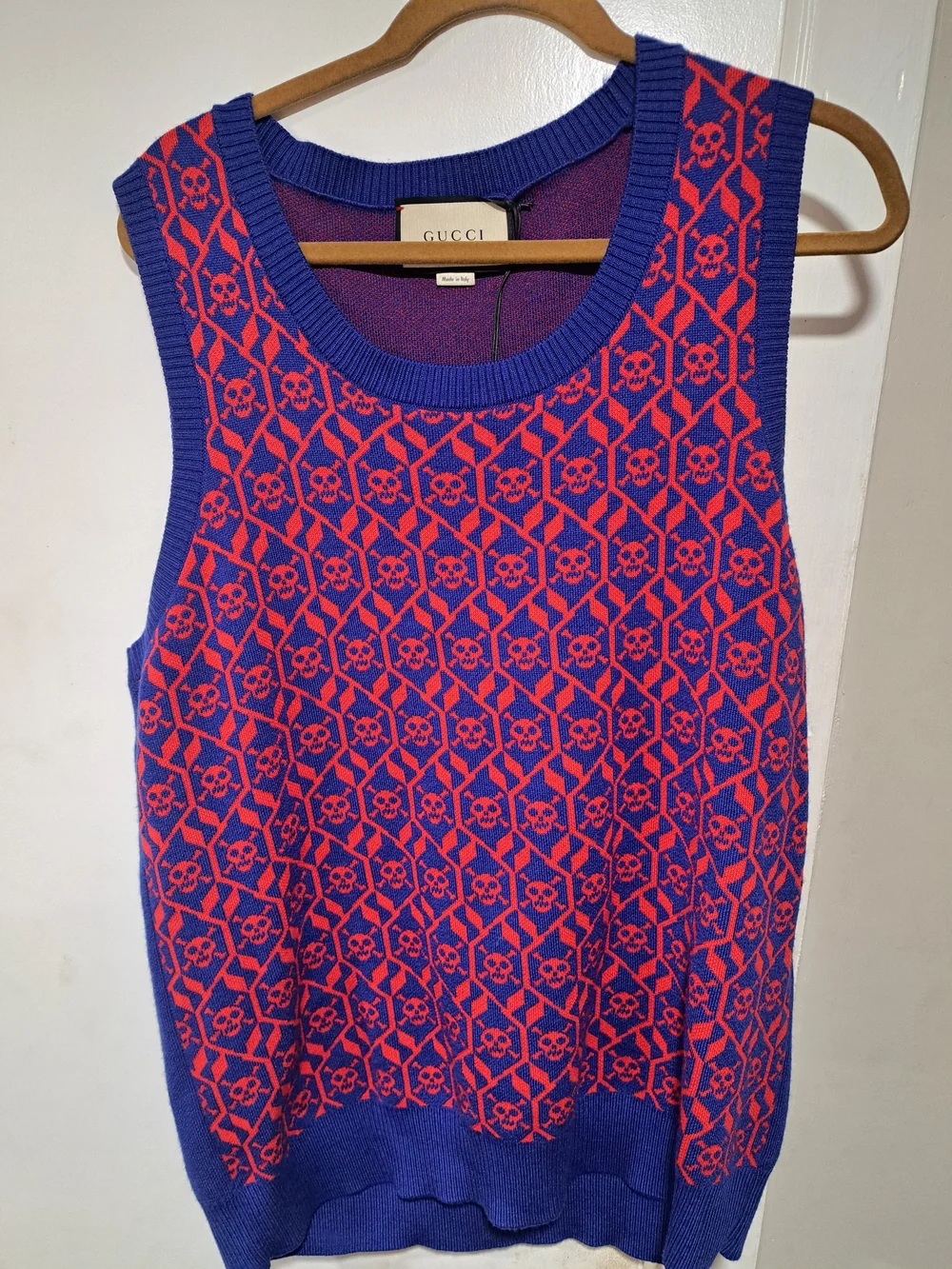 Gucci Ink Multicolor Crewneck Sweater in Blue and Red